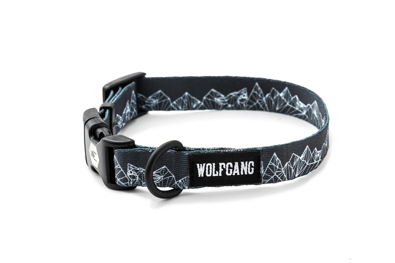 Wolfgang Heavy Duty Dog Collar - Adjustable, Quick-Release Nylon Buckle, Quetzal Print, Medium (1" X 12-18") For Strong Dogs