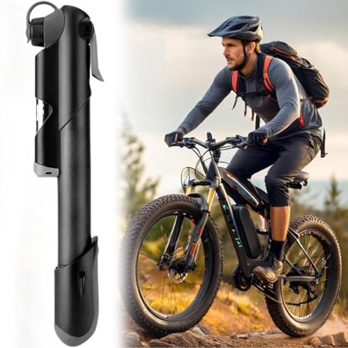 Bomba de bicicleta compacta de aluminio con soporte para marco de ciclo 3