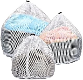 Skycase Laundry Bags for Washing Machine, 3 Piece Laundry Bag Washing Machine with Cord Stopper Reusable Large Coarse Mesh Bags for Washing Machine, Underwear, Baby Laundry, Socks, Cashmere