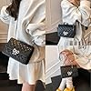 Travistar Kleine Handtasche Damen Umhängetasche Damen Klein Tasche Niedlich Schultertasche Gesteppt PU Leder Crossbody Bag für Mädchen Frauen mit Kette Schulterriemen, Schwarz #1