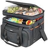 Bolsa Isotérmica de Doble Capa Resistente al Agua de 35L, Playa y Senderismo (Gris)