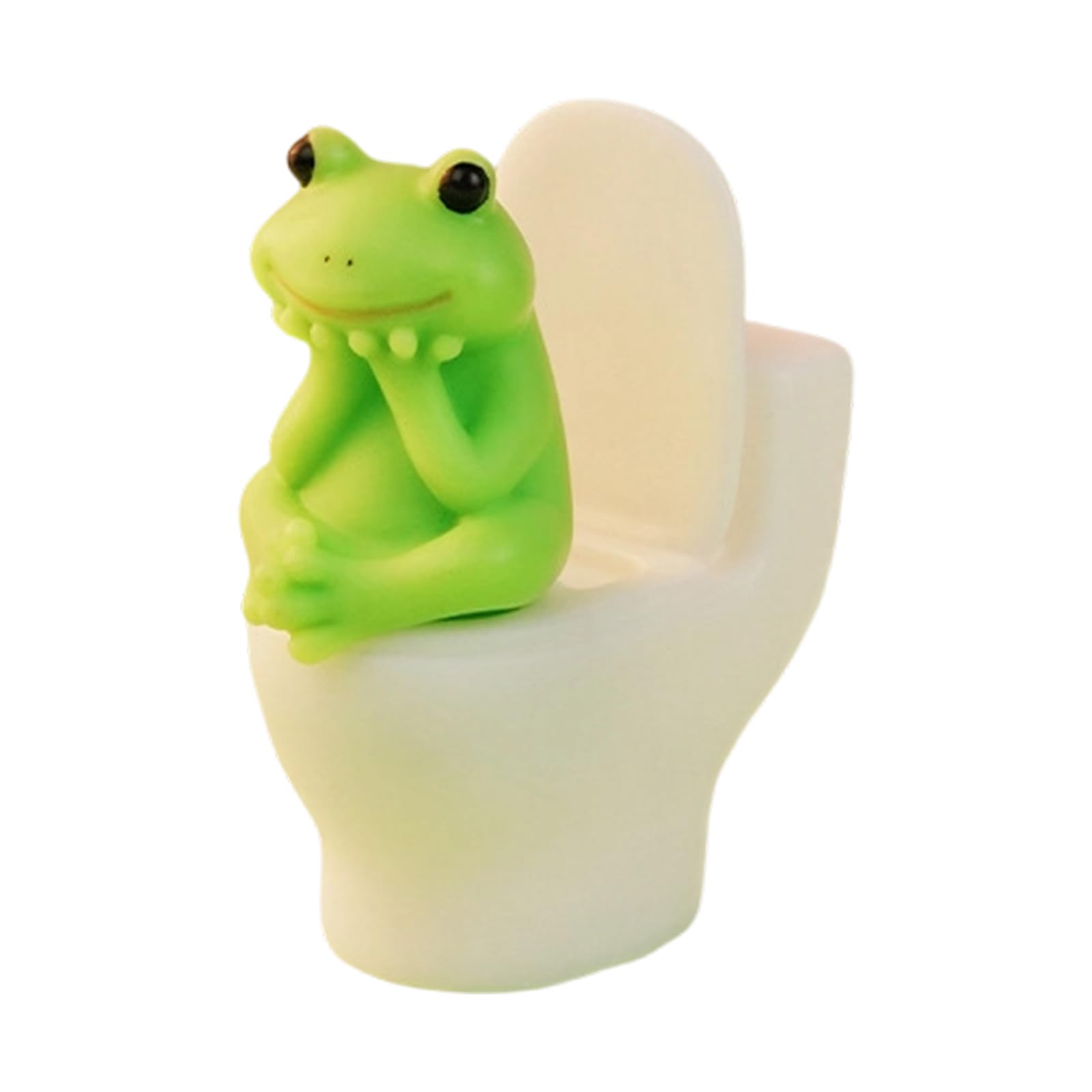 Zbiianxer A Small Pigs/Frogs Statue Miniature Pigs Toilet Figurines Ornament For For Home, Garden Bathroom Decors Funny Gift Statues Home Decors