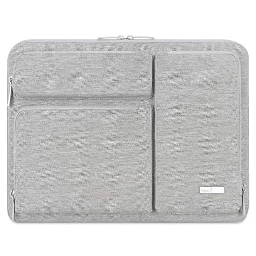 Lacdo Capa protetora de 360° para laptop para 13" Novo MacBook Air M2 A2681 M1 A2337 A2179 A1932, 13" Novo MacBook Pro M2 M1 A2338 A2251 A2289 A2159 A1989, 12,9" Novo iPad Pro Computer Bag,cinza