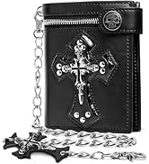 Amazon.com: ZEKEE Cross Chain Wallet Leather - Jesus Gifts - Punk