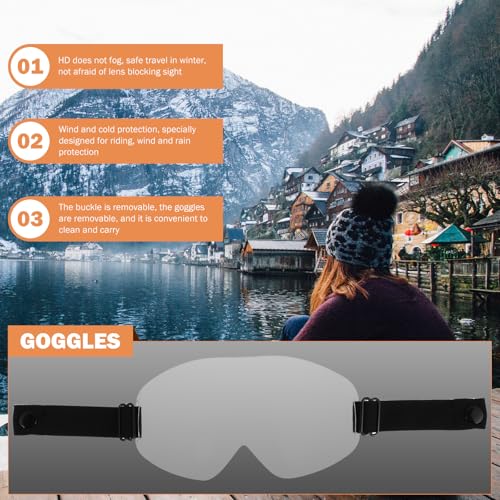 Gorro de algodón cálido POPETPOP resistente al viento con gafas de nieve 5