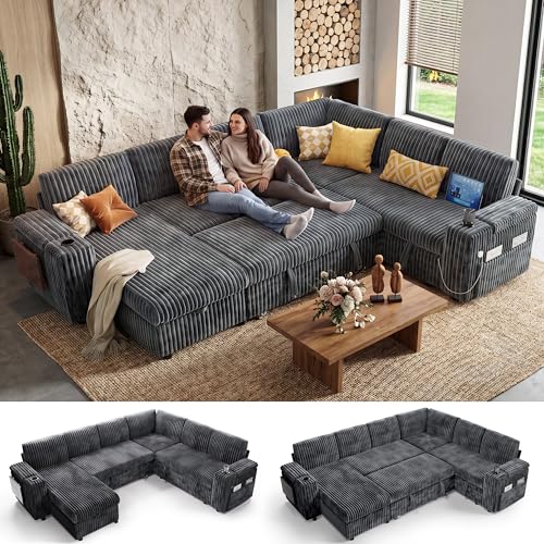 111" Modular Sleeper with Cup Holders