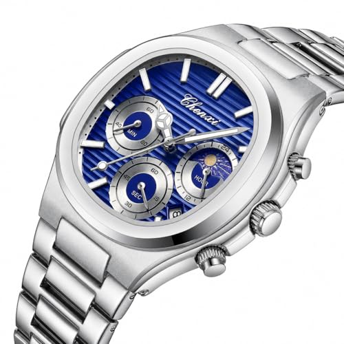 Image of Gosasa Fashion Men's Watches Date Business Watch Stainless Steel Luxury Style Luminous Quartz Waterproof Analog Display Male Wristwatch