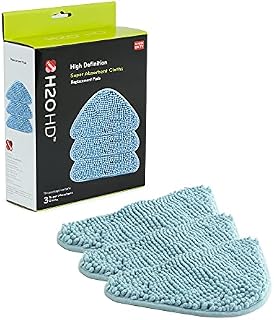 H2O HD Absorbent Microfibre Cloth Pack for Steam Mop & Steam Cleaner (Pack of 3 Cloths)