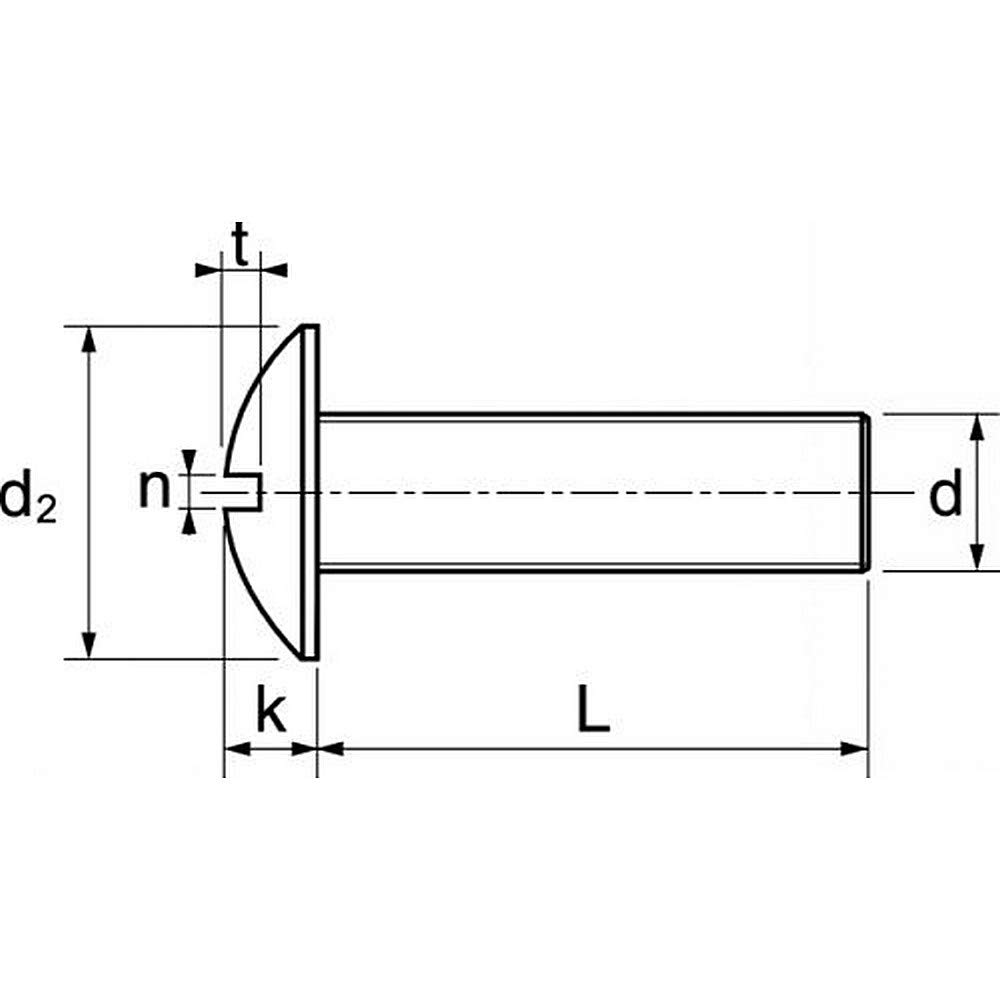 5 Viti Di Fissaggio In Acciaio Inox 18-8 1/2-20 X 1 3/4 Con Punto A Tazza - Brugola