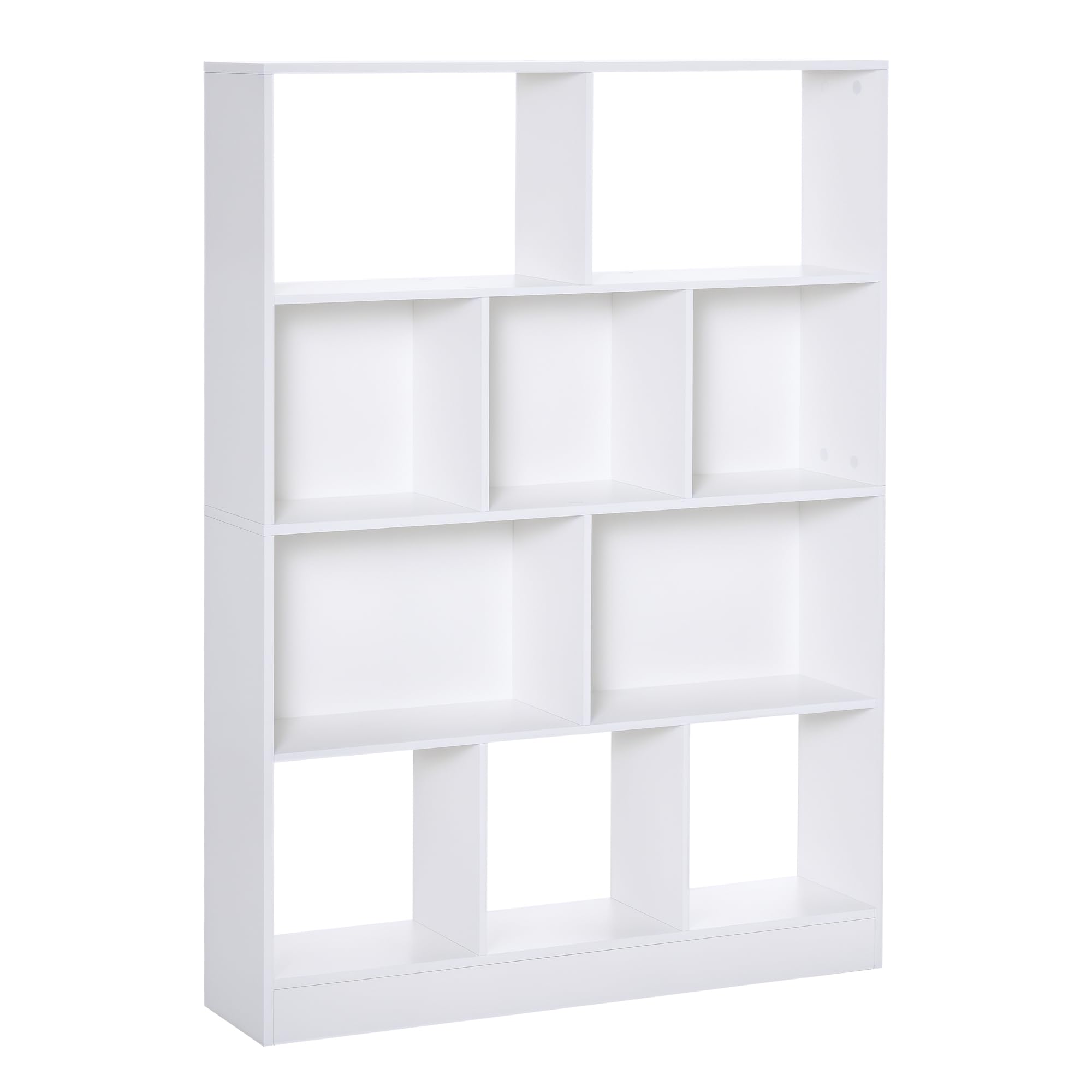 HOMCOM Estantería Librería 4 Niveles Estantes 100x23,8x140 cm Blanco