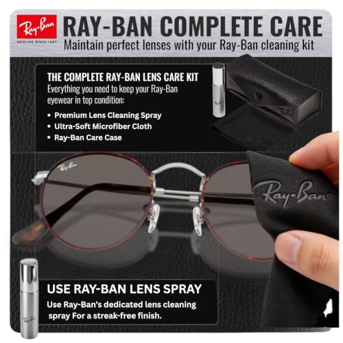 Image of Ray-Ban RB3447 ROUND METAL Round Shaped Sunglasses for Men with Official RAYBAN Eyewear Kit