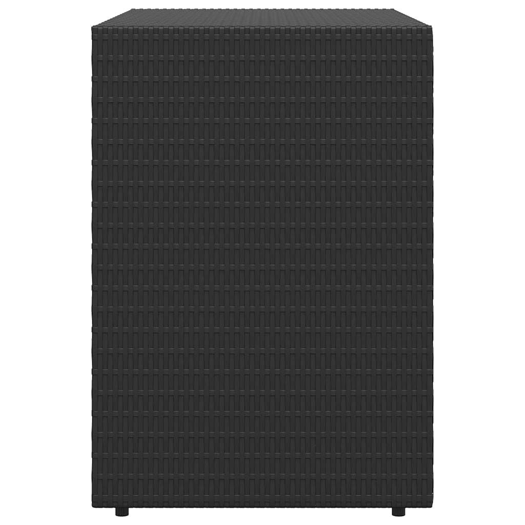 vidaXL Armario de jardín Negro 100x55,5x80 cm Ratán sintético