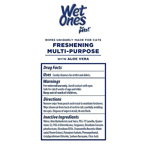 Image of Wet Ones Mixed 13 Piece Bundle of Human & Cat Wet Wipes, Fresh Scent | 10 Packs Antibacterial Hand and Face Wipes, 20ct Plus 3 Packs for Pets Multipurpose Cat Wipes, 50ct