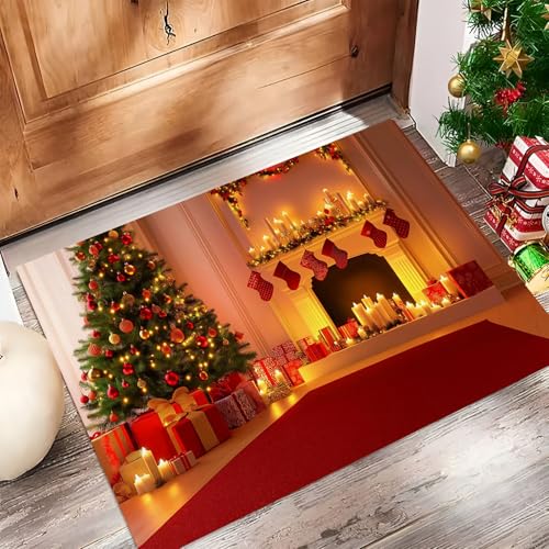 Tapete de puerta suave y decorativo ideal para la entrada de tu hogar en Navidad 3