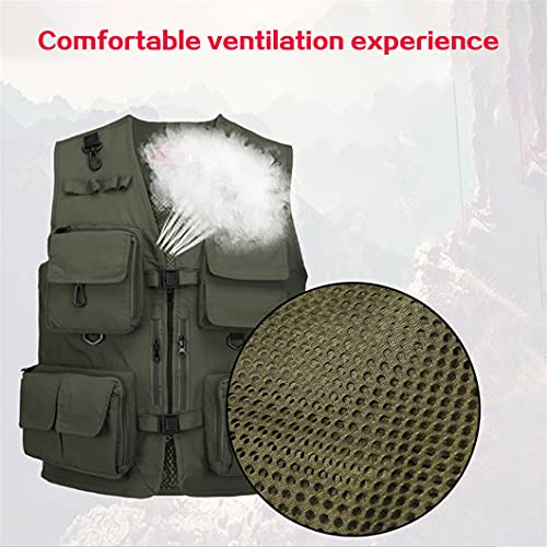 Male Casual Fishing Jacket Quick-Drying Mesh Multi-Pocket Mesh Vest Outdoor Summer Mesh Photograph Vest3