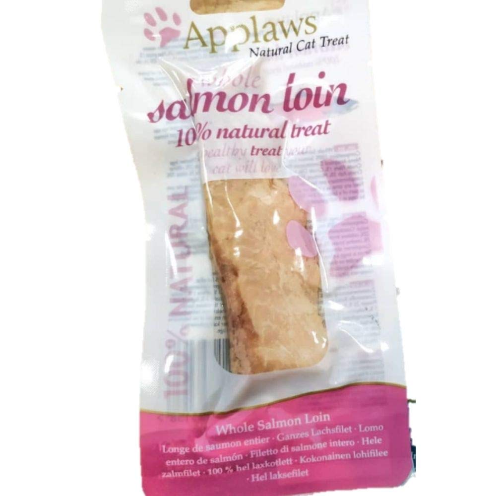 Snack para Gato Natural Lomos de Applaws - Atún, Caballa o Salmón | 12 Unidades x 30 gr | ANIMALUJOS (Salmón, 12 x 30 gr)
