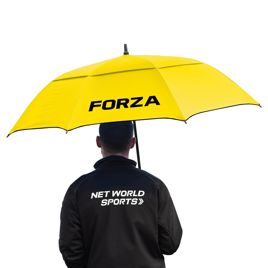 FORZA Sport Umbrellas | 60" Double Layered Canopy With a Locking Button For Instant Opening (FORZA Yellow Umberella, Pack of 5)