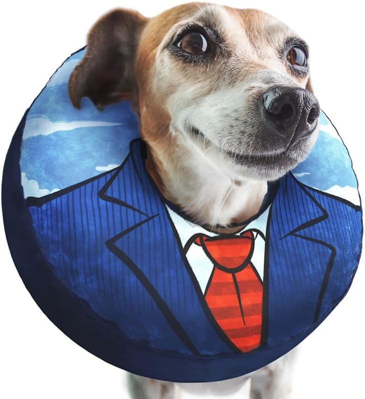 Medium Dog Donut Collar - Inflatable Dog Cone Alternative For After Surgery Recovery. Donut Dog Cones For Medium Dogs. Inflatable Dog Collars For After Surgery Donut Cone For Dogs. Soft Cone Dog