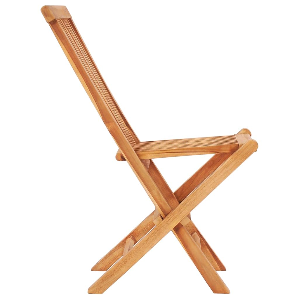 Generico Set da Bistrot 3 pz Pieghevole in Legno Massello di Teak,Mobili,Mobili da Giardino,Set da giardino-48997