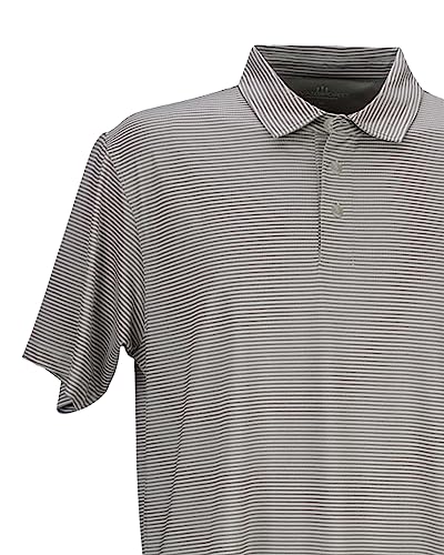 Men's Standard Collegiate Premium Moisture Wicking Stretch Fit Striped Polo3