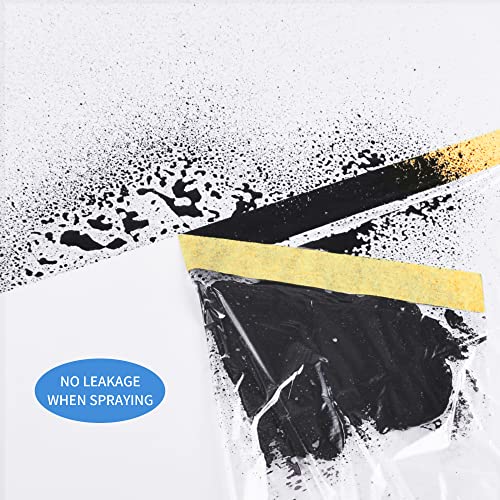 TAPEBEAR Abdeckfolie Mit Klebeband 3 Rollen, Transparent malerabdeckfolie, Selbstklebende Malerband Mit Abdeckfolie Zum Schutz Von MöBeln, Staubschutz, 1400mm x 27m