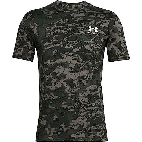 Image of Under Armour Men's ABC Camo Short-Sleeve T-Shirt | Super soft cotton /polyester mix. With camo pattern, crew neck and logo on the left chest.