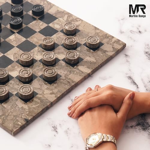 Juego de Damas de Mármol 15 Pulgadas miniatura 5