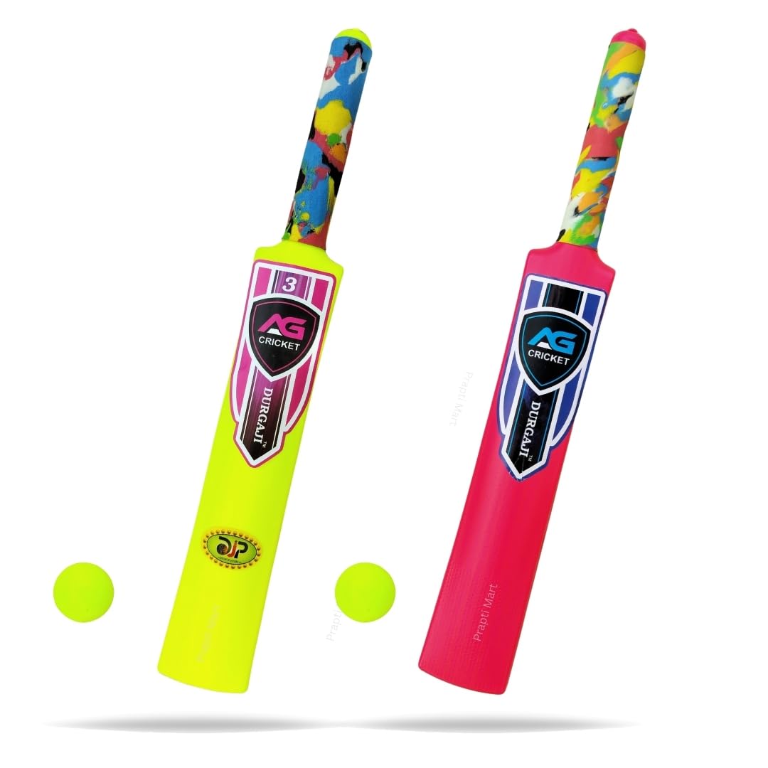 Plastic Bat Ball for Kids | Big Size Cricket Play Set | Safe, Lightweight & Durable | Indoor & Outdoor Fun | Sports Toy | Cricket Bat | 2 Pcs Combo | Activity Toy | Age 4-8 Years-image-39