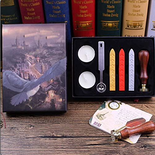 Unique Vintage Sealing Wax Stamp Kit With Spoon Wax Seal Wooden Stamp Initial Letters Hp Of Stamp Retro Stamps Maker Gift Box Set Halloween Christmas Birthday Gift For Kids Or Friends #TOP21