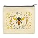 Cute Canvas Makeup Bag Always Bee Kind Bag Bee Makeup Bag Pencil Bag Travel Gifts Zip Makeup Bag