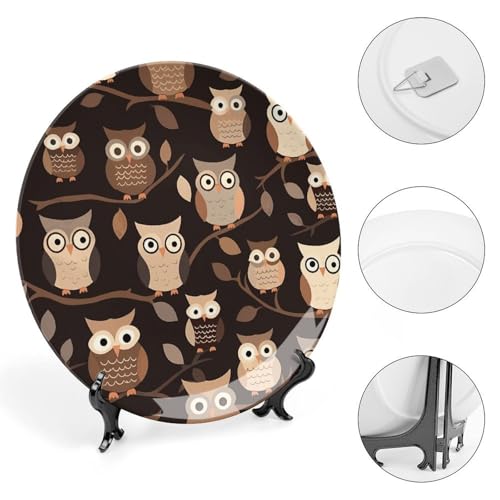 Plato decorativo de cerámica estilo porcelana ósea 10 pulgadas miniatura 4