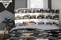 Monster Jam Full Size Comforter Set 5 Piece Kids Bedding for Boys, Black — image 7