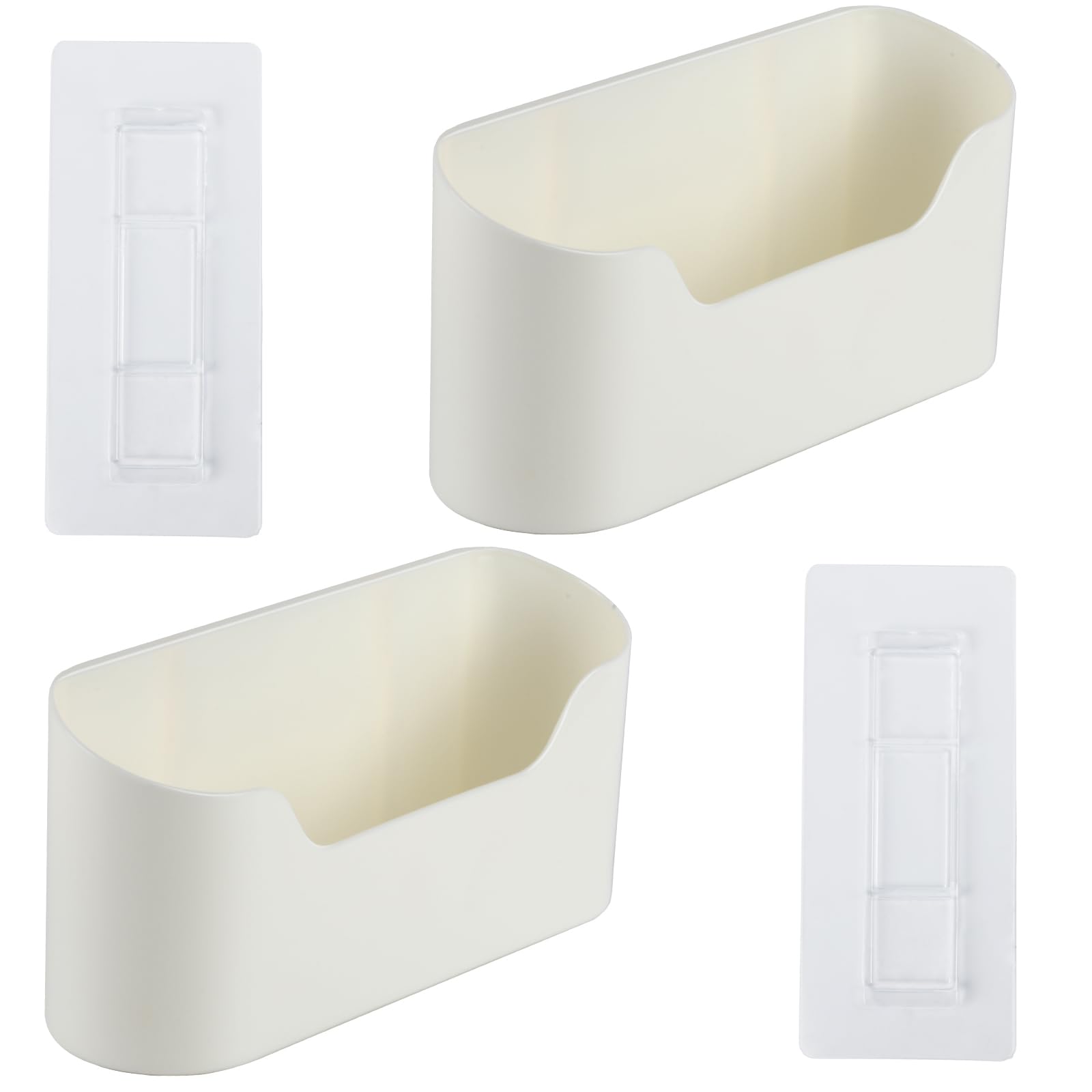 Organizador Autoadhesivo para Puertas de Armario, Conjunto de 2, Caja de Almacenamiento montada en la Pared para Puerta de Armario de Cocina, Nevera, Cuarto de baño, cestas organizadoras.