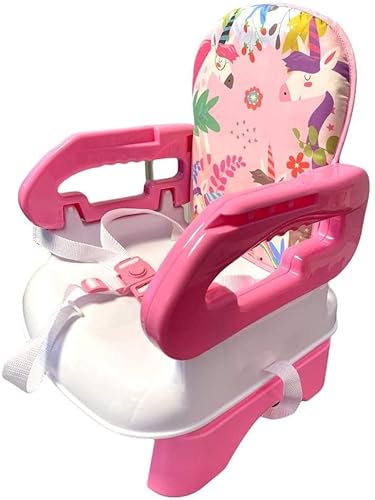Ladida rosa Einhorn faltbare Babyschale für zu Hause und unterwegs, Esssitz mit abnehmbarem Essbrett, Hochstuhl zum Füttern und Spielen 151 Cover