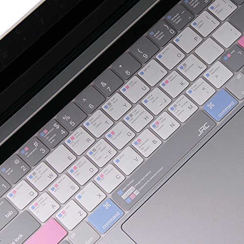 VFENG Premium Shortcuts with MAC OS Keyboard Cover for MacBook Pro with Touch Bar 13 Inch and 15 Inch (Model Number: A1706/A1707/A1989/A1990/A2159) Released in 2016 2017 2018 2019, US Version