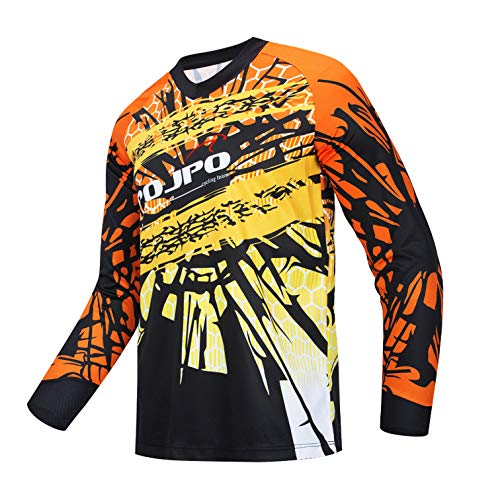 WeimoMonkey Cycling Jersey Men Long Sleeve MTB T-Shirt Mountain Bike Motocross Jersey