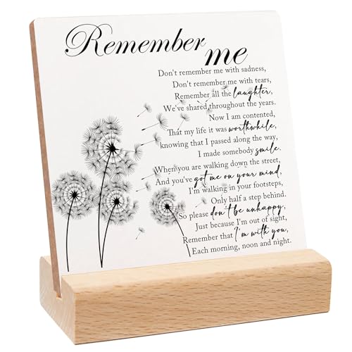 Memorial-Gift-Loss-of-Loved-One-Loss-of-Family-Member-Bereavement-Gifts-Remember-Me-Wood-Sign-With-Wooden-Stand-Sentimental-Decor-Sign-Plaque-Sympathy-Gifts-for-Home-Table-Decorations Memorial Gift Loss of Loved One Loss of Family Member Bereavement Gifts Remember Me Wood Sign With Wooden Stand Sentimental Decor Sign Plaque Sympathy Gifts for Home Table Decorations