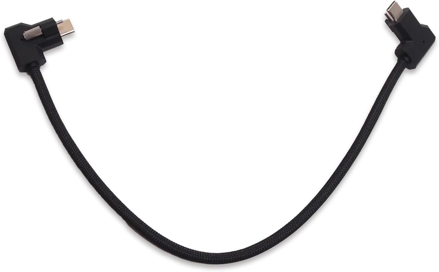 XLCS Locking EVF Cable for Blackmagic Pyxis and URSA Cine 12K - USB-C 3.1/3.2-20Gbps - 100W Power - Secure Lock - High-Speed Pyxis Monitor Cable - Durable and Reliable (30cm/12) - Black