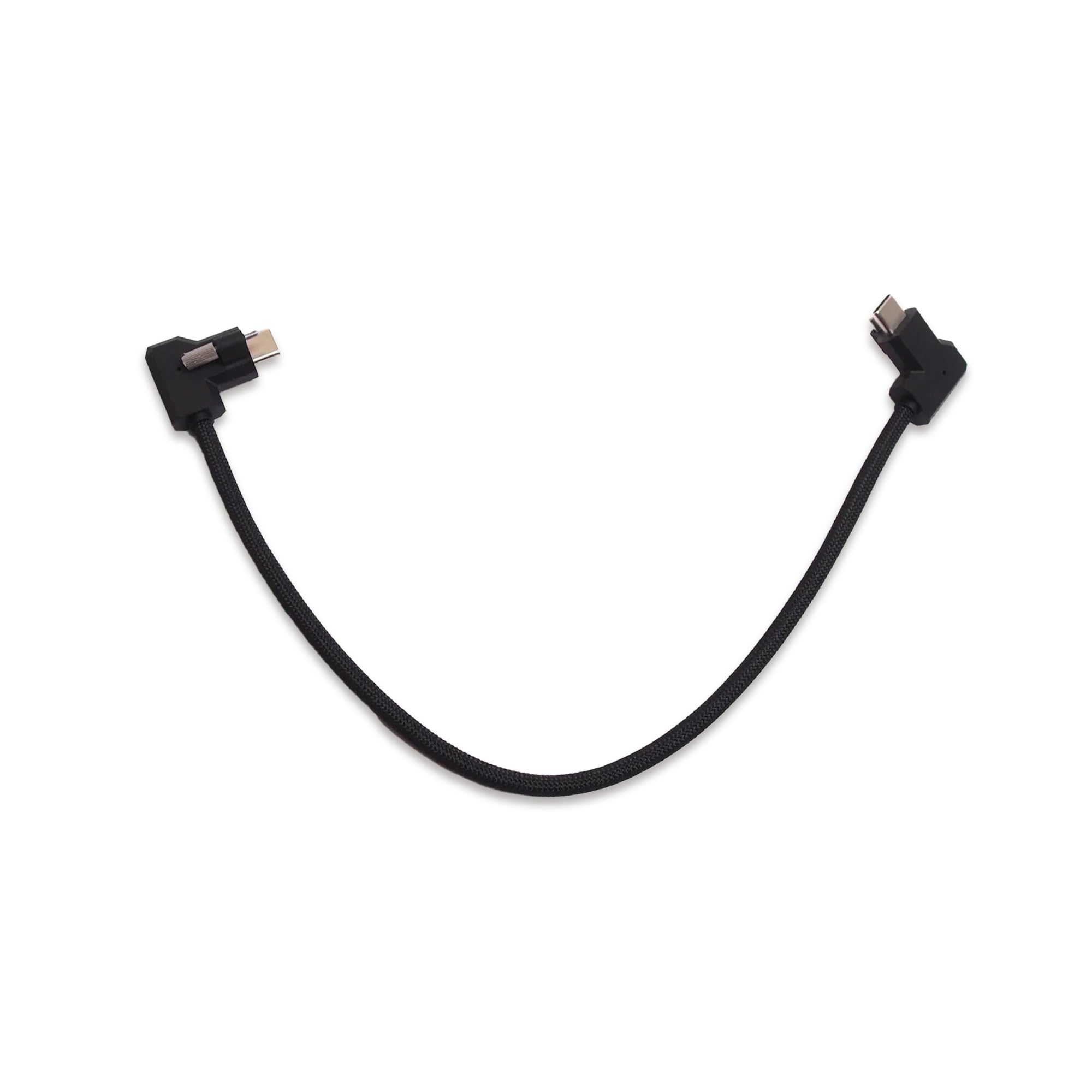 XLCS Locking EVF Cable for Blackmagic Pyxis and URSA Cine 12K - USB-C 3.1/3.2-20Gbps - 100W Power - Secure Lock - High-Speed Pyxis Monitor Cable - Durable and Reliable (30cm/12) - Black