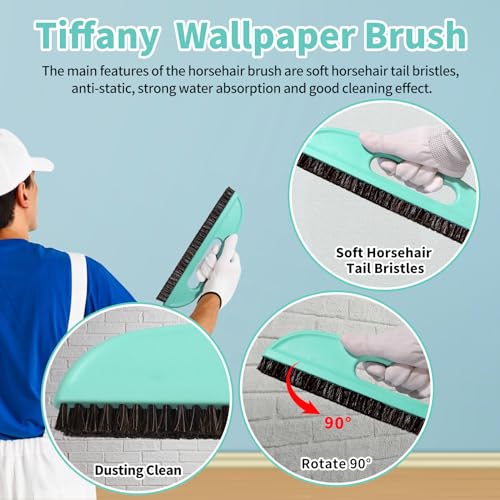 Ahijoy Wallpaper Tools Kit Wallpaper Scraper Tools Set With Squeegee Smoother,Seam Roller,Wallpaper Brush,Wallpaper Tools For Peel And Stick Wallpaper, Contact Paper, Vinyl,Window Film Application Kit thumb #1