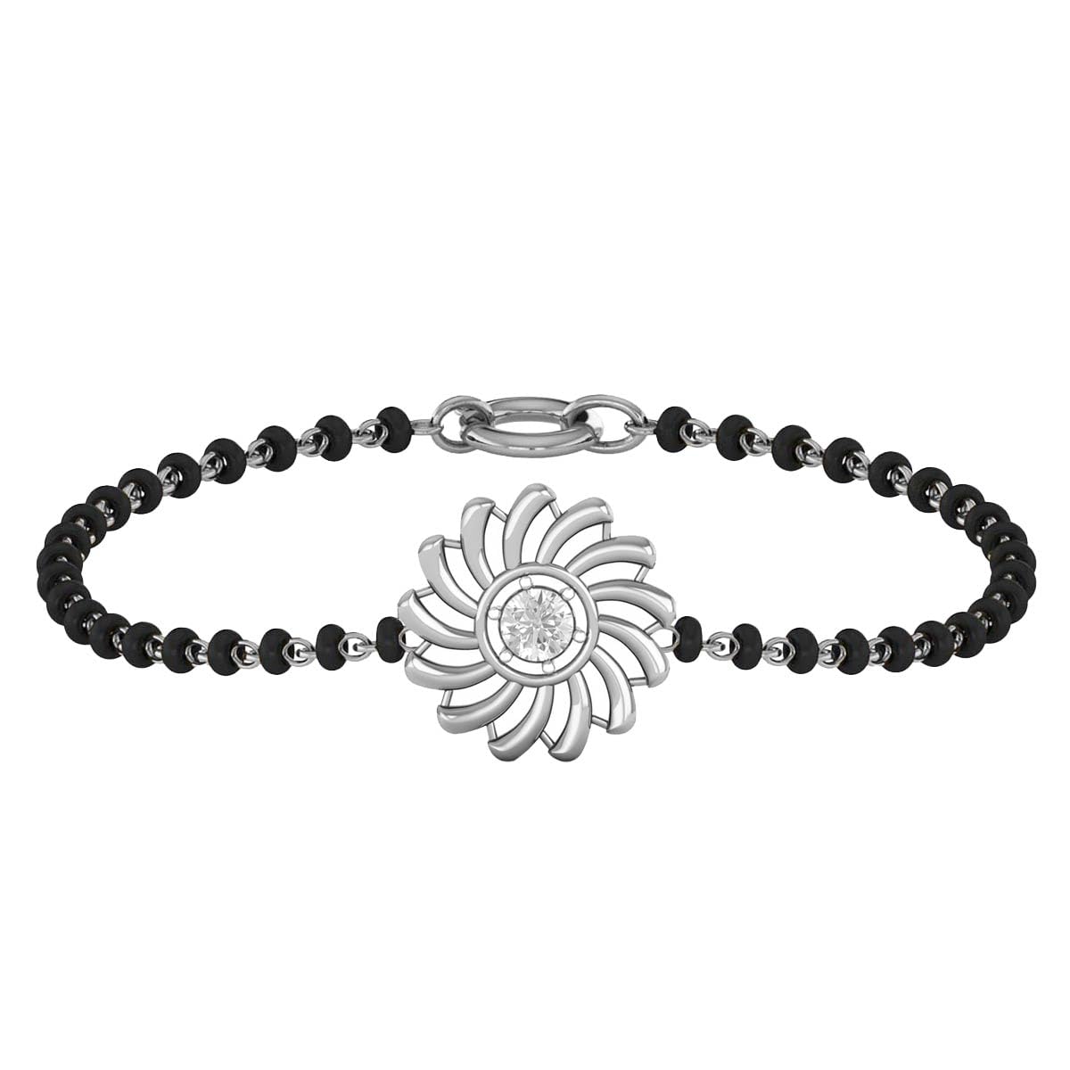 14K White Gold Diamond Bracelet for Women