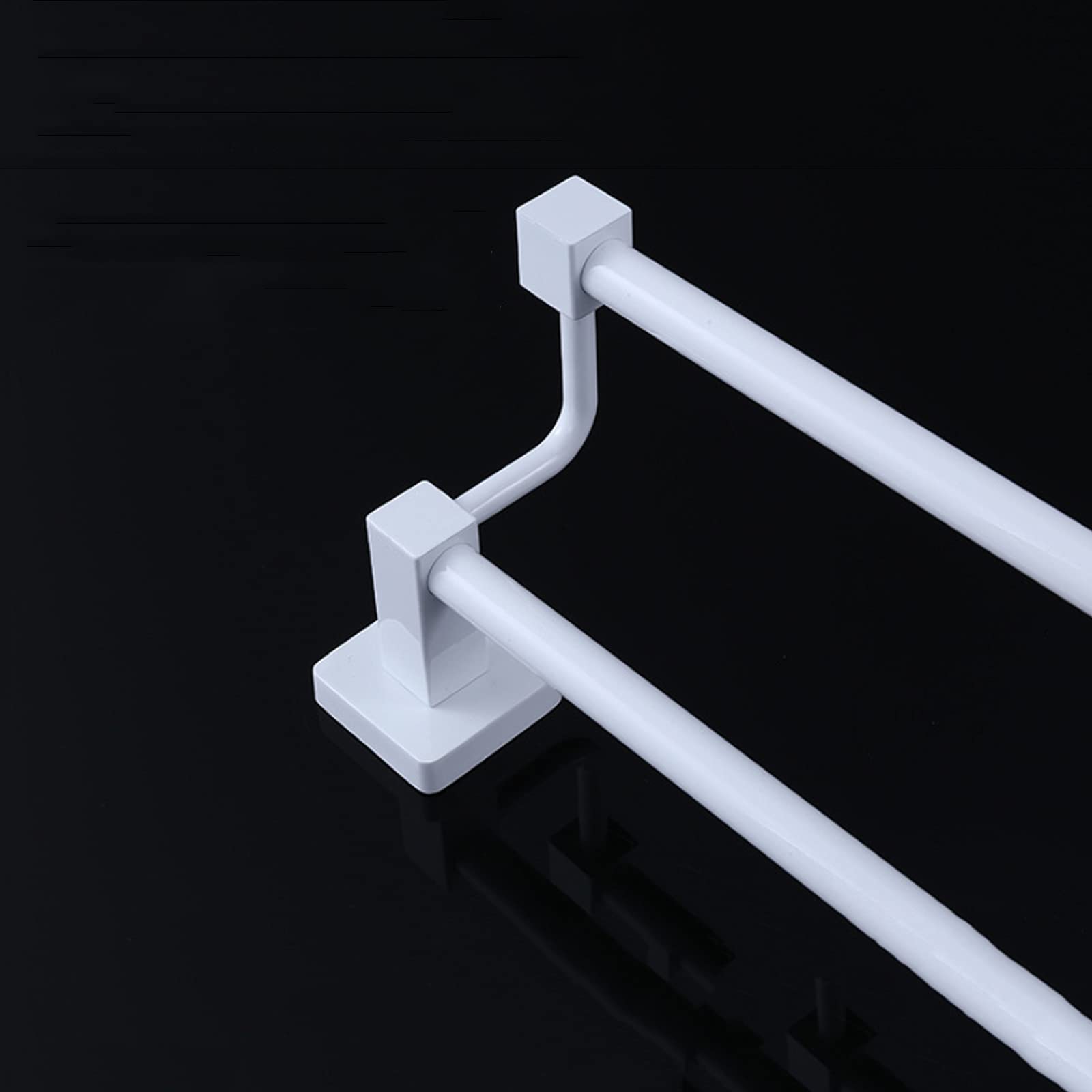 LYGXWJFC Toallero Toallero Doble, Montado en la Pared, Toallero de Aluminio, Toallero para baño, Resistente, /60 cm