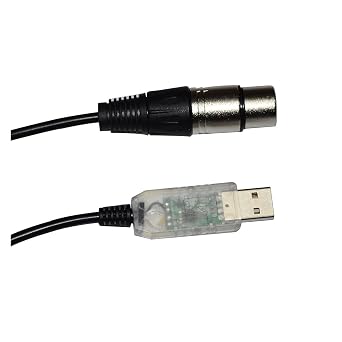 Colorful FT-DI RS485 512 to U 3PIN 3P 512 XLR Female Converter Cable Compatible with QLC Stage Controller KABLE8M,Color B