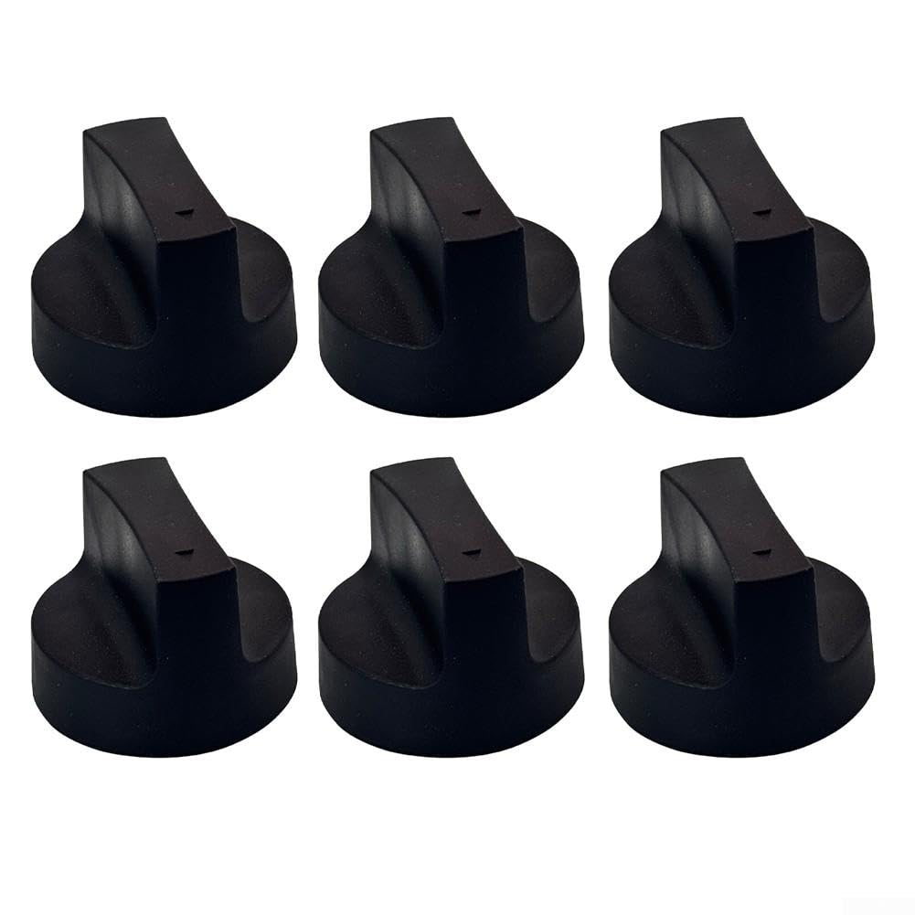 Ersatz-Herdknöpfe, 50 mm, einfach zu installieren, Schwarz | Tiefschwarze Oberfläche, geeignet für Öfen, Kochfelder, leicht zu reinigen, für robuste Konstruktion, Grillbereit