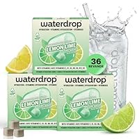 waterdrop® LIMONE LIME – 36 cubetti waterdrop per acqua dal gusto frizzante di Lime e Lemon Soda – insaporitore acqua senza zucchero – alternativa a acqua aromatizzata, sciroppi, cubetti per bevande