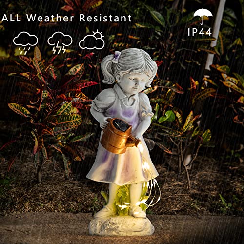 Histoacryl Fairy Garden Statues Outdoor Decor, Angel Figurines With Solar Lights Waterproof Resin Yard Art Sculpture Decoration For Patio, Lawn, Balcony, Mother's Day, Housewarming Gift #TOP5