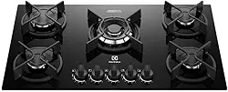 Electrolux Cooktop 5 Bocas a Gás Electrolux Mesa Vidro Experience ChamaPrecisa e Multi Chama (KE5GC) Bivolt