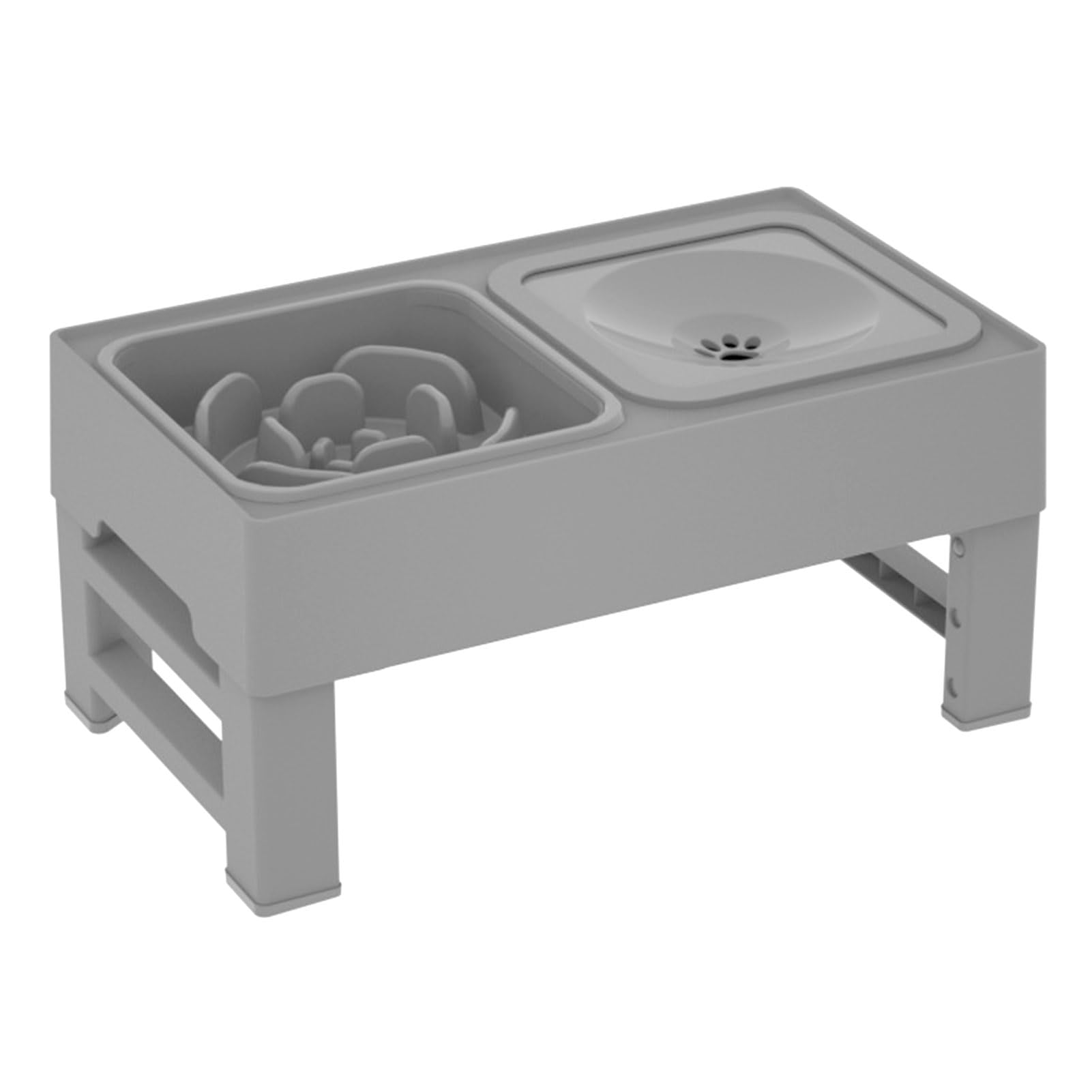 Cuencos elevados para perros, altura arbitraria ajustable, cuencos elevados para perros con soporte, comedero premium para perros con 2 cuencos gruesos para perros y mascotas pequeños, medianos y