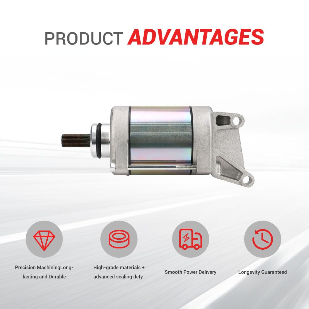 Techie TS1S8545 Starter Motor Compatible with Yamaha ATV YFZ450R YFZ450RSE 2009-2023 Replacement for 18P-81890-00,SMU0515,410-54145