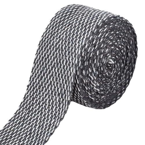 BENECREAT 9.15m Twill Tape, 4.5cm Cotton Webbing for Carpet Bonding and Rug Tufting, Woven Natural Ribbon for DIY Crafts